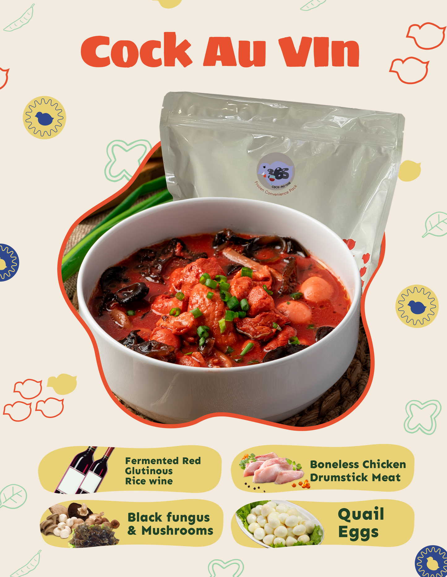 Cock Au Vin (Frozen)