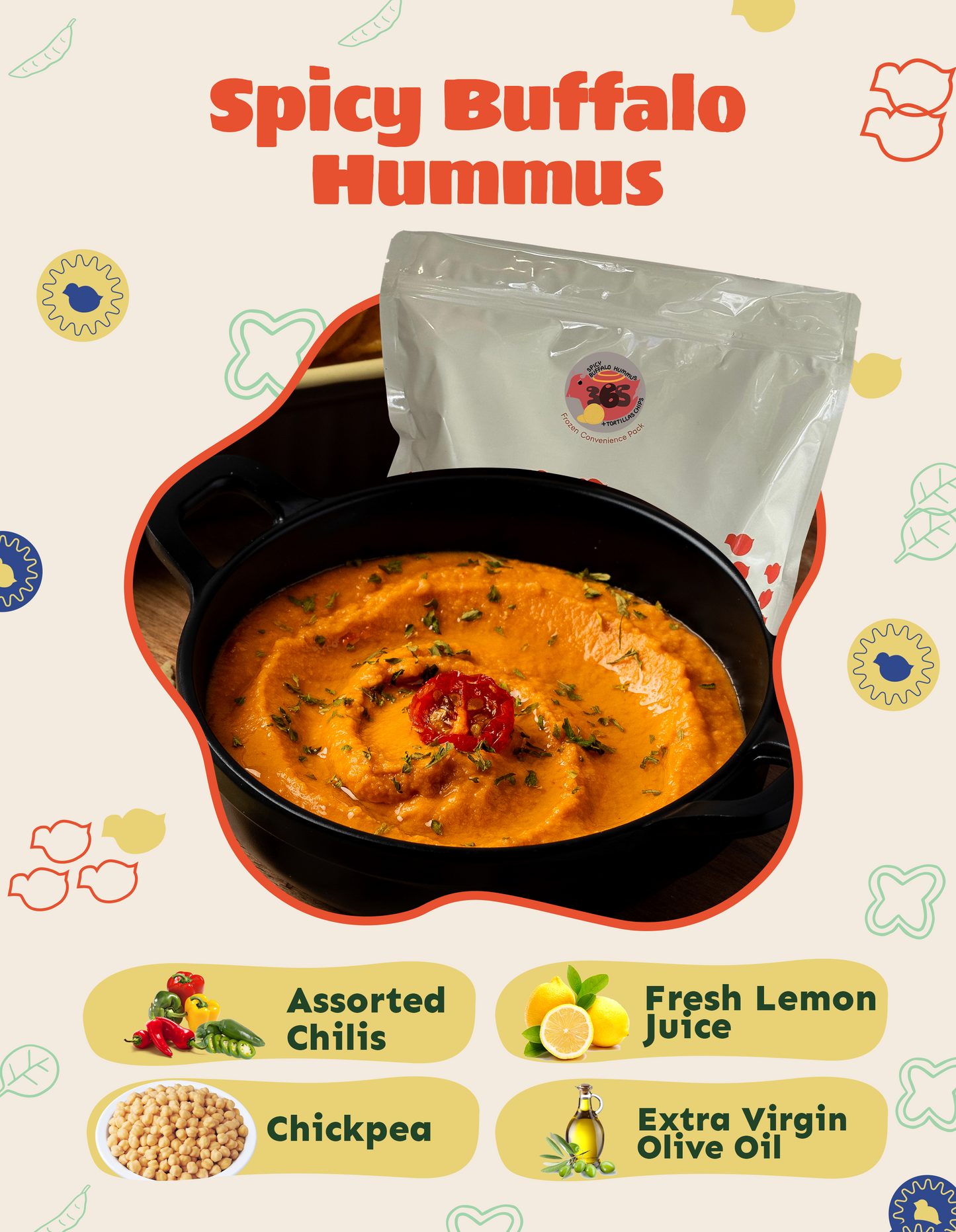 Spicy Buffalo Hummus 250g