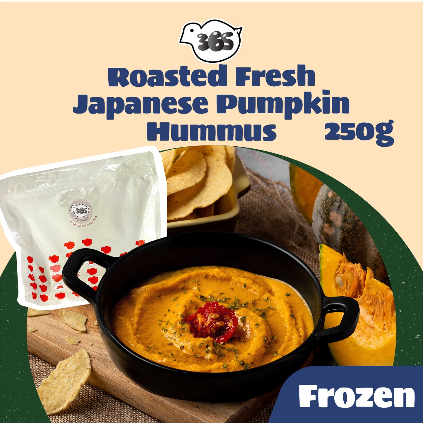 Roasted Fresh Japanese Pumpkin Hummus 250g