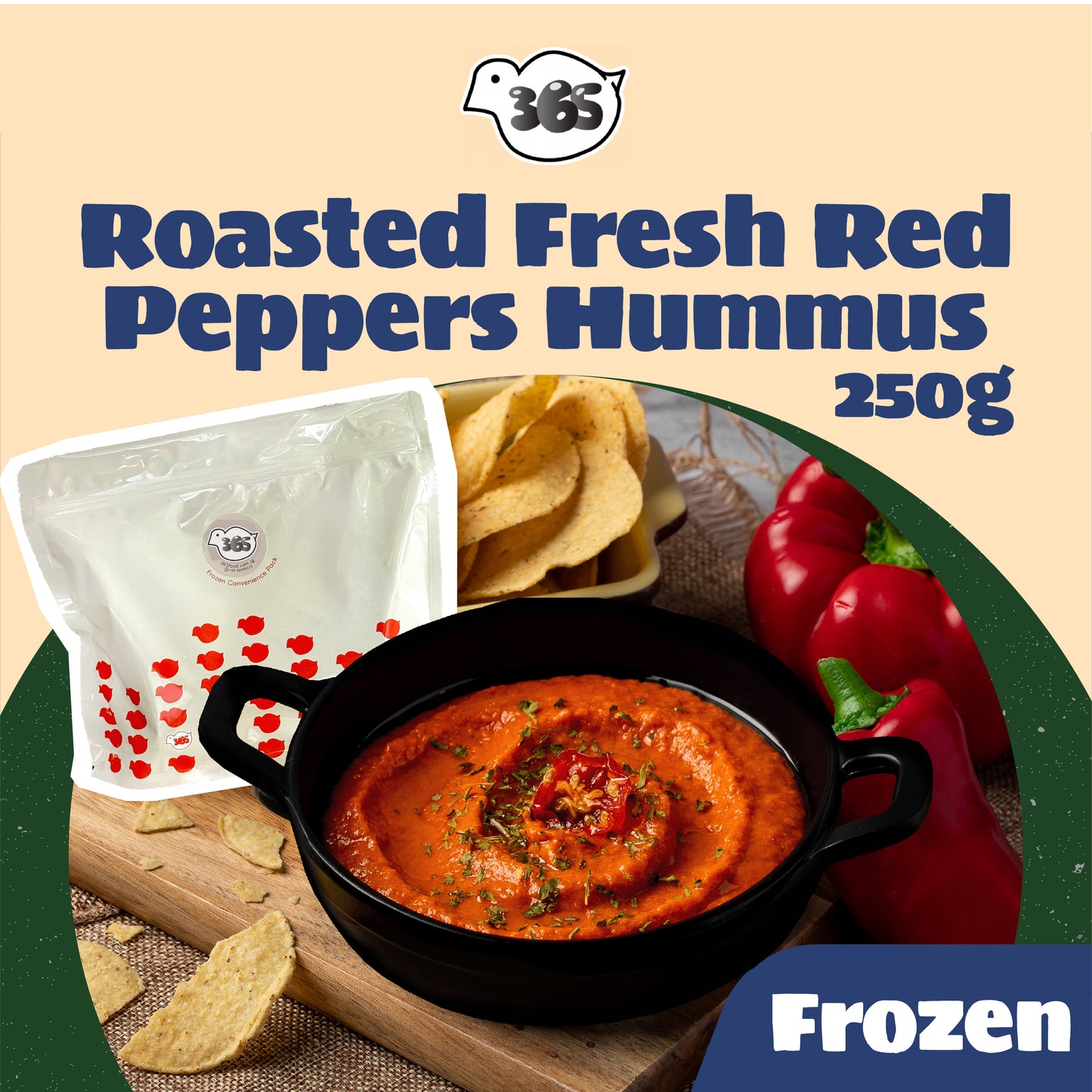 Roasted Fresh Red Peppers Hummus 250g